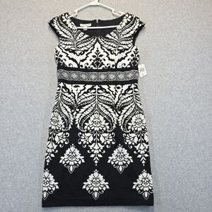 Elegant Black and White Patterned Dress